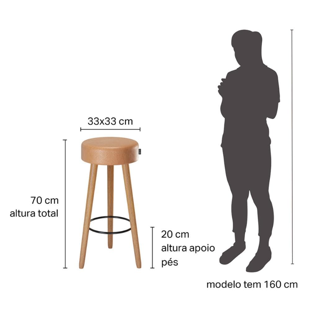 Kit de Mesa Com 2 Banquetas Grecia Amarula