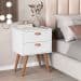 Mesa Cabeceira 2 Gavetas Empoli Branco