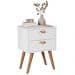 Mesa Cabeceira 2 Gavetas Empoli Branco