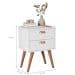 Mesa Cabeceira 2 Gavetas Empoli Branco
