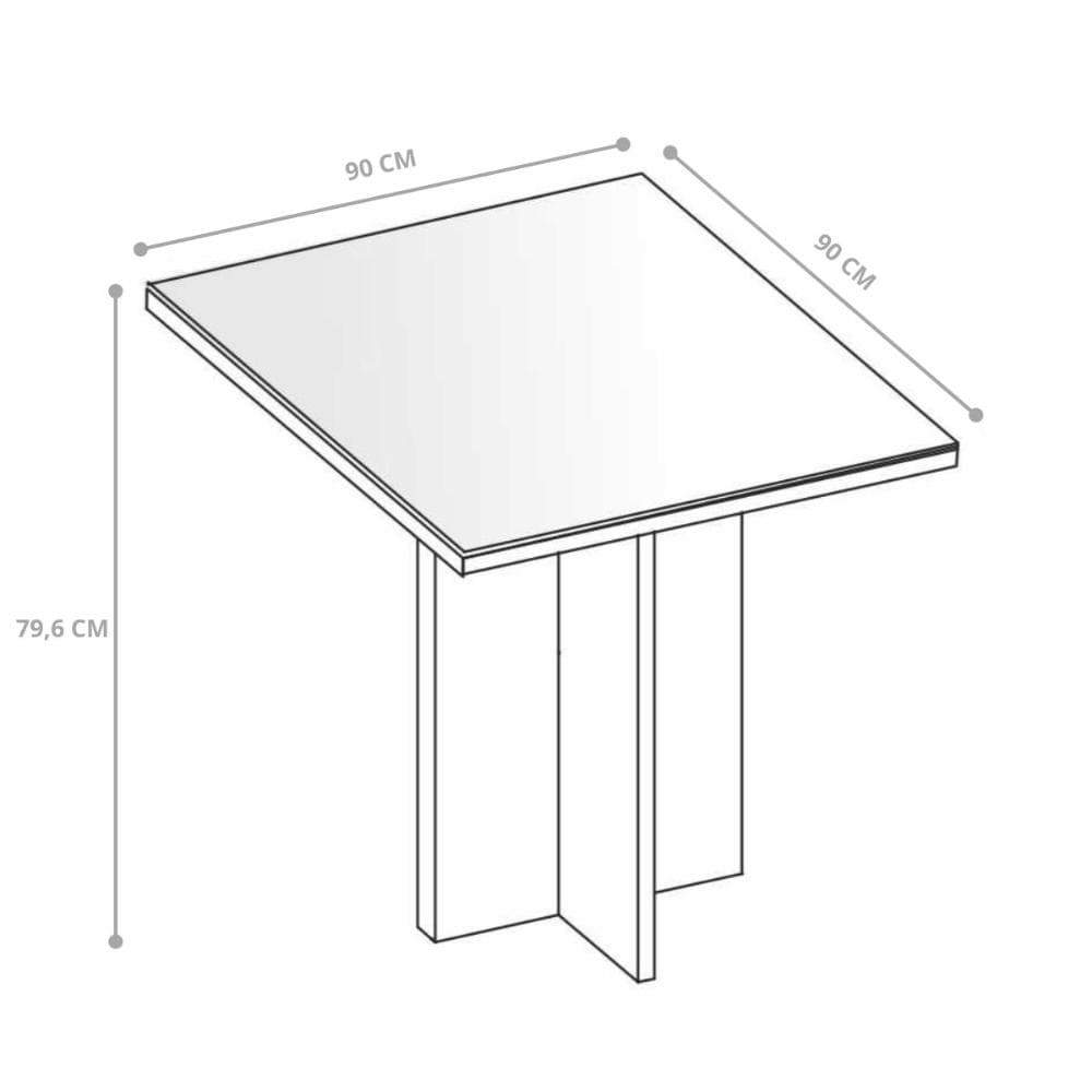 Mesa de Jantar Esra Cedro 4 Lugares