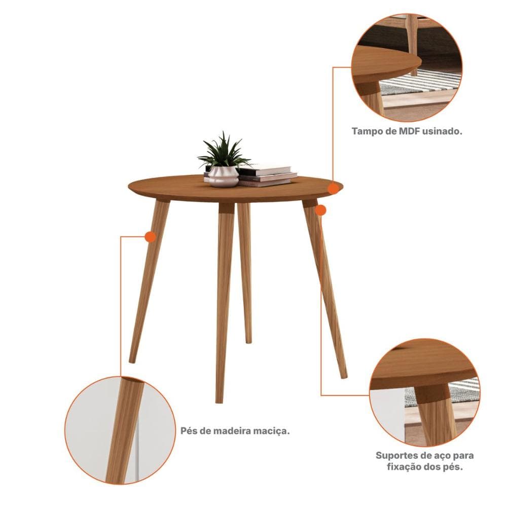 Mesa de Jantar Hill Cedro 4 Lugares