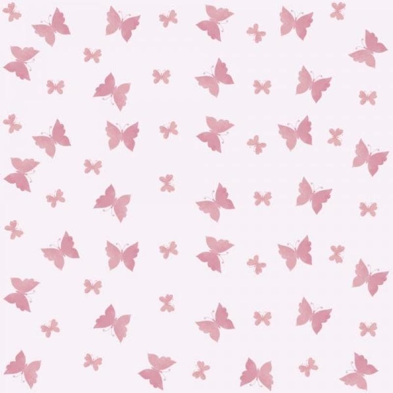 Papel de Parede Infantil Borboletas Rosas