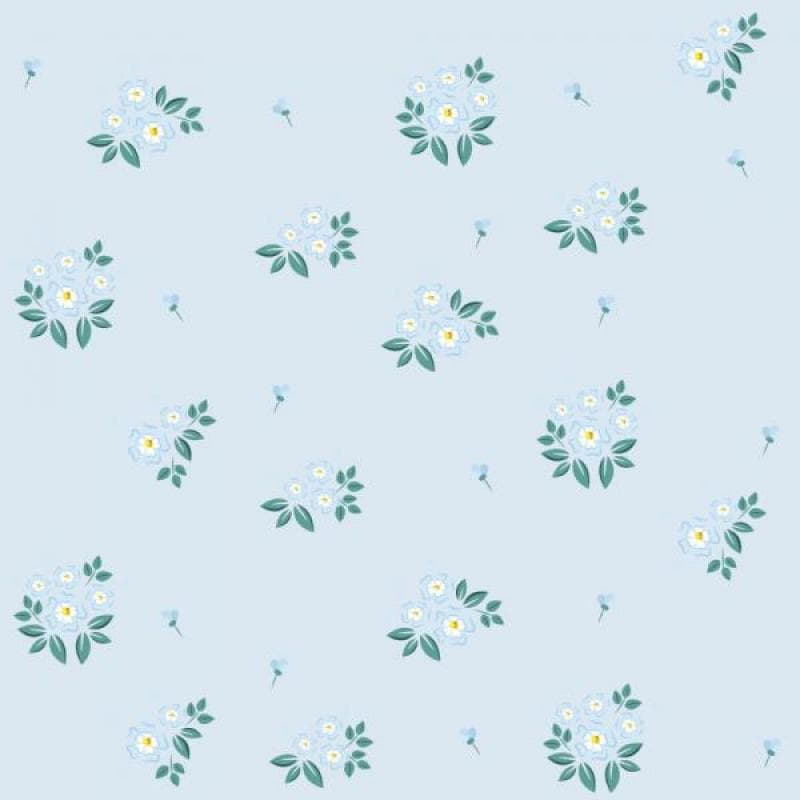 Papel de Parede Infantil Flor Azul