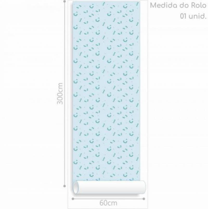 Papel de Parede Infantil Flor Azul