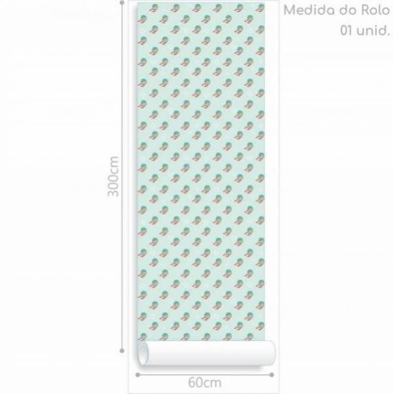 Papel de Parede Infantil Sereia Menina