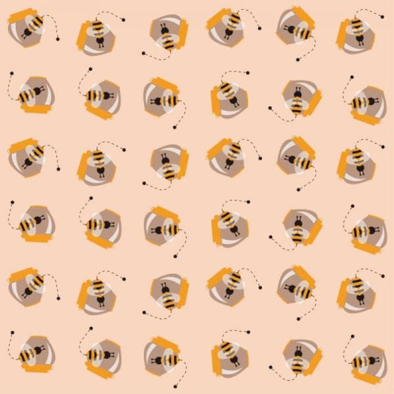 Papel de Parede Kids Abelhas e Pote de Mel