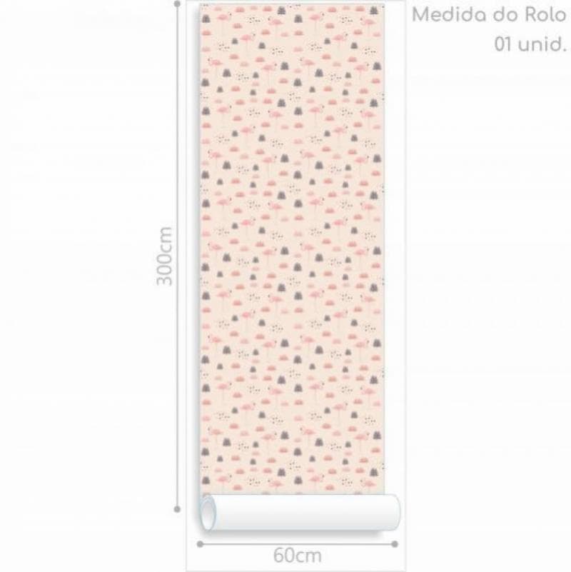 Papel de Parede Kids Flamingo
