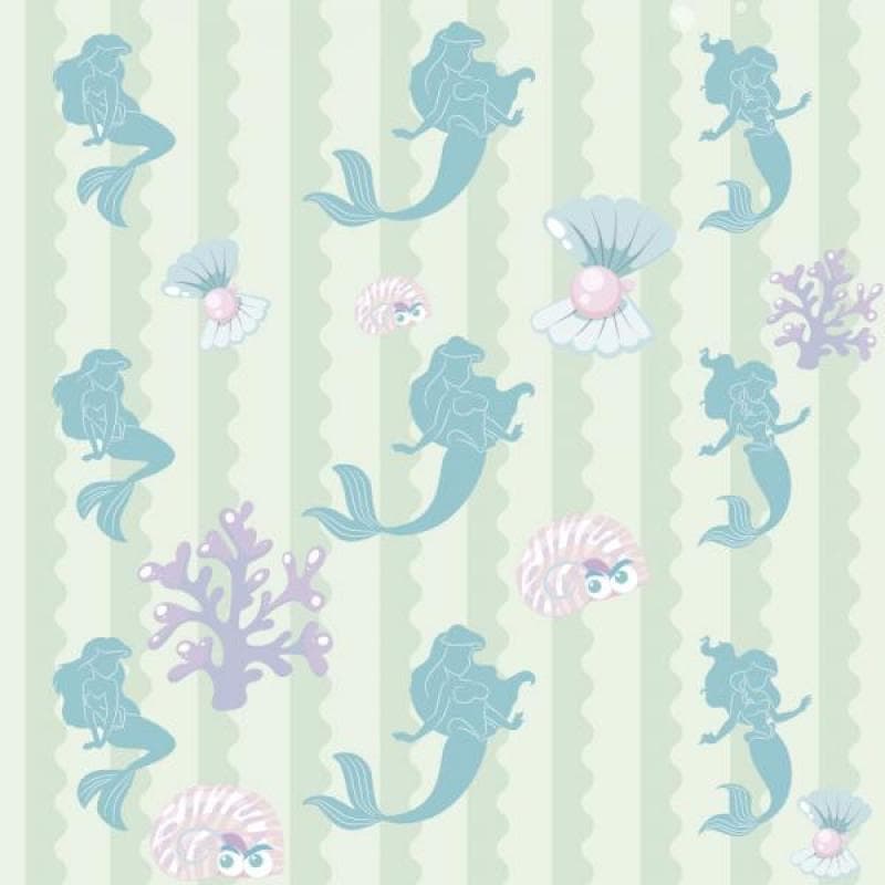 Papel de Parede Kids Sereia Fundo do Mar