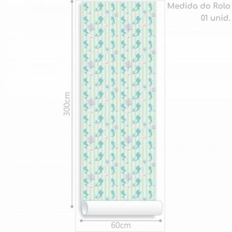 Papel de Parede Kids Sereia Fundo do Mar