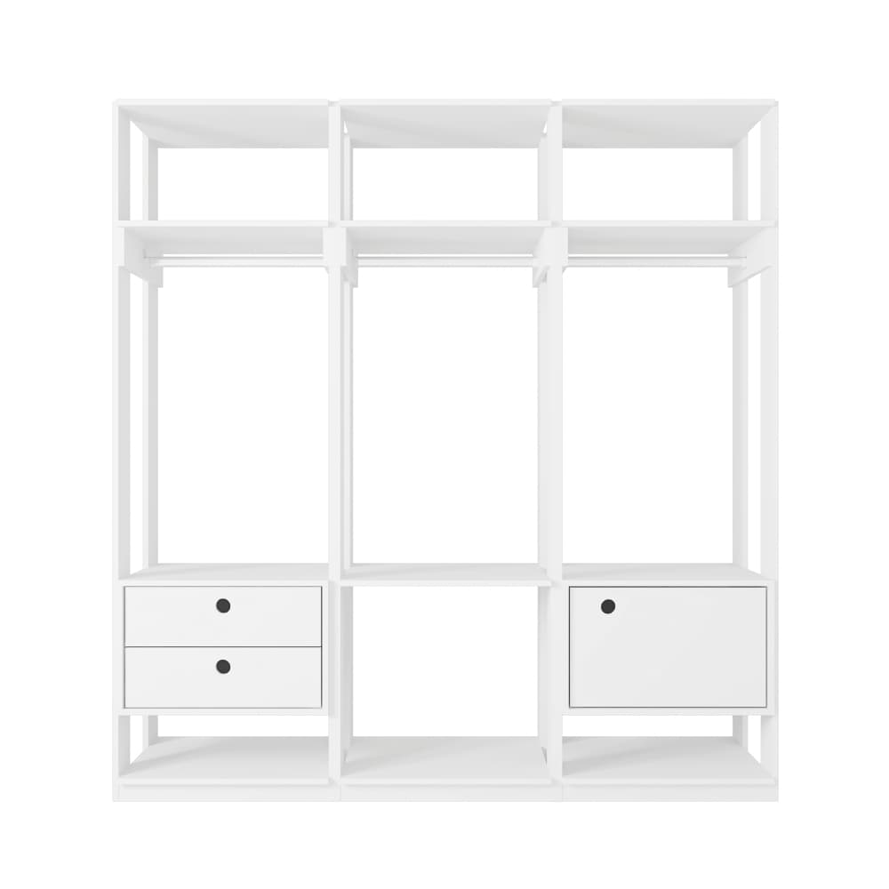 Roupeiro Madri Branco com Porta e Gaveta