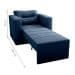 Sofá Cama 1 Lugar Cork Suede Azul