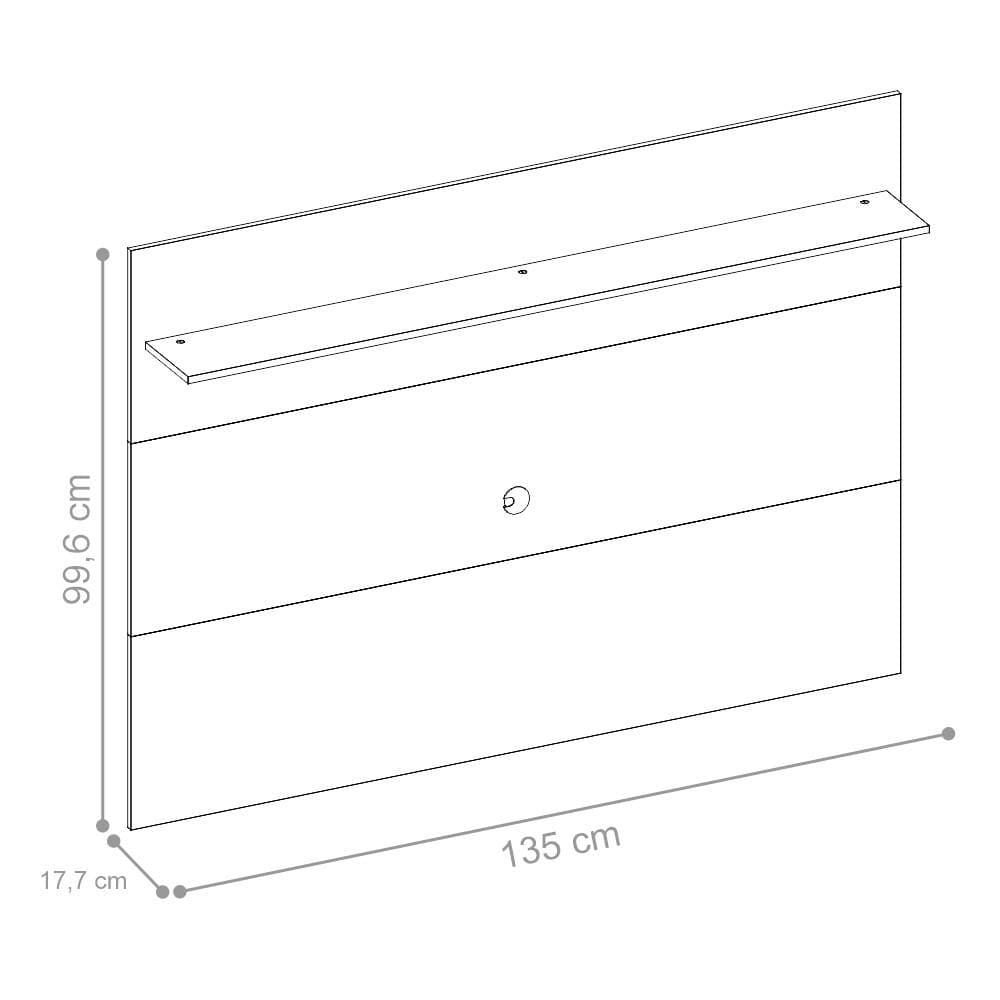Painel para TV Feeney Noce Preto