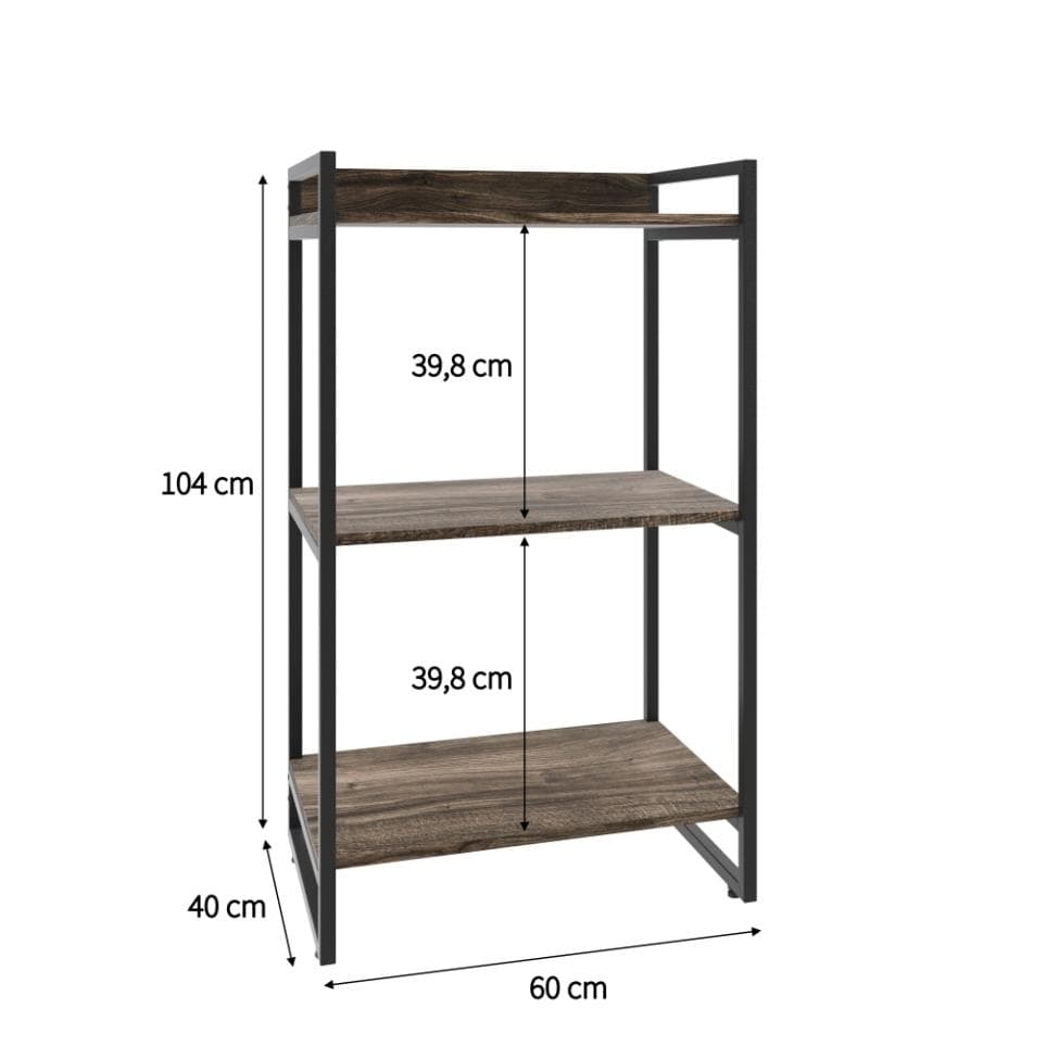Estante Kuadra I Marrom Escuro 60 cm