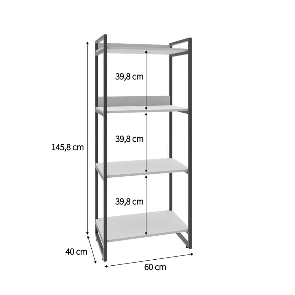 Estante Kuadra II Branca 60 cm