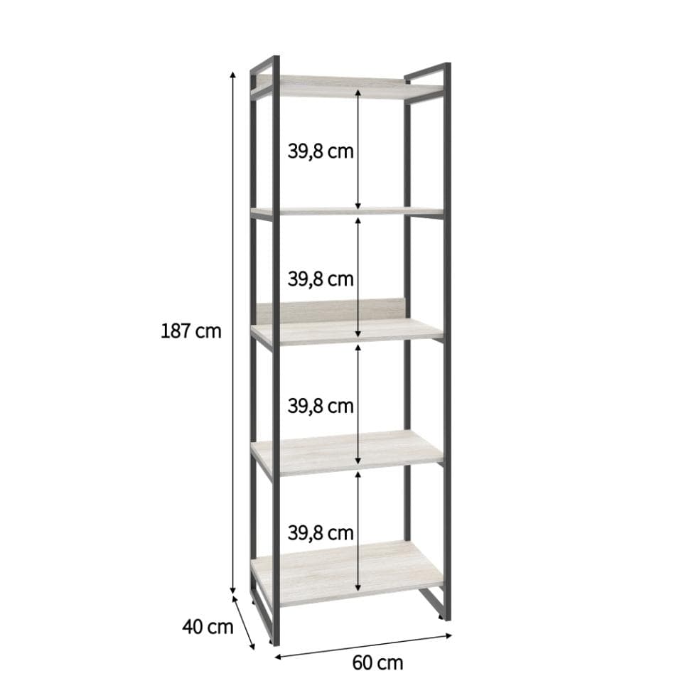 Estante Kuadra III Bege 60 cm