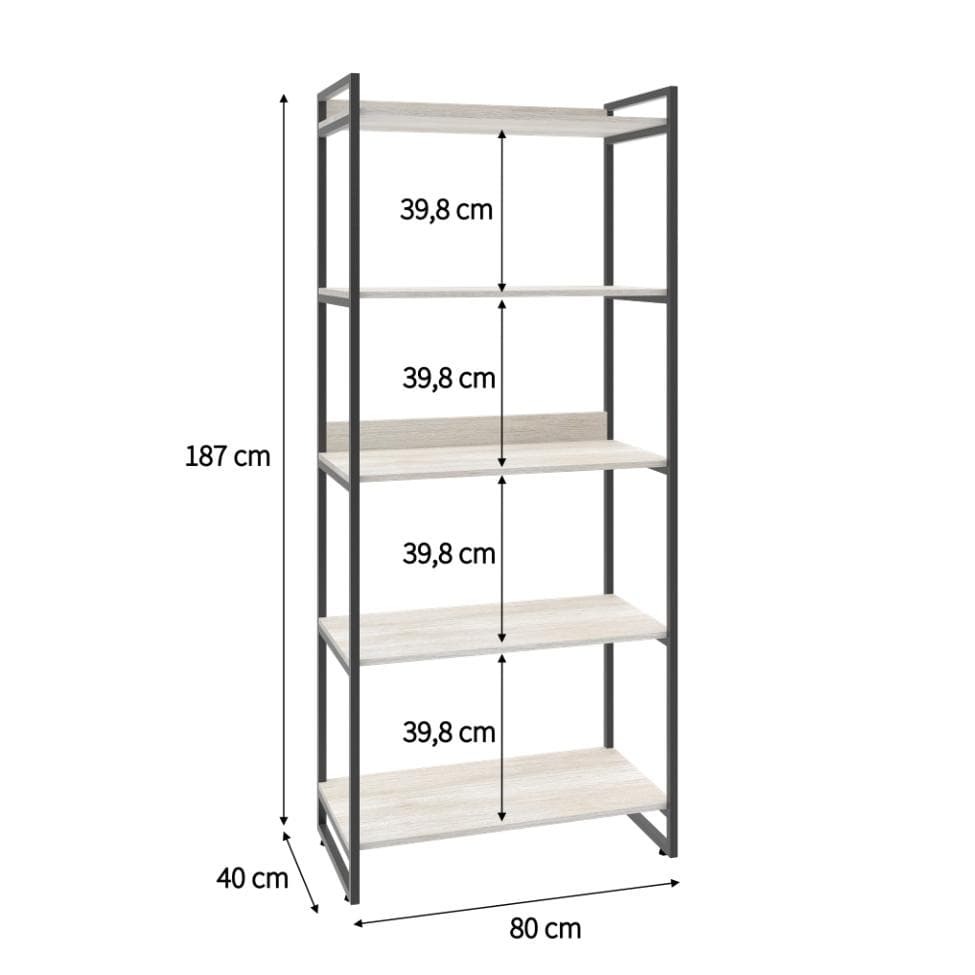 Estante Kuadra III Bege 80 cm