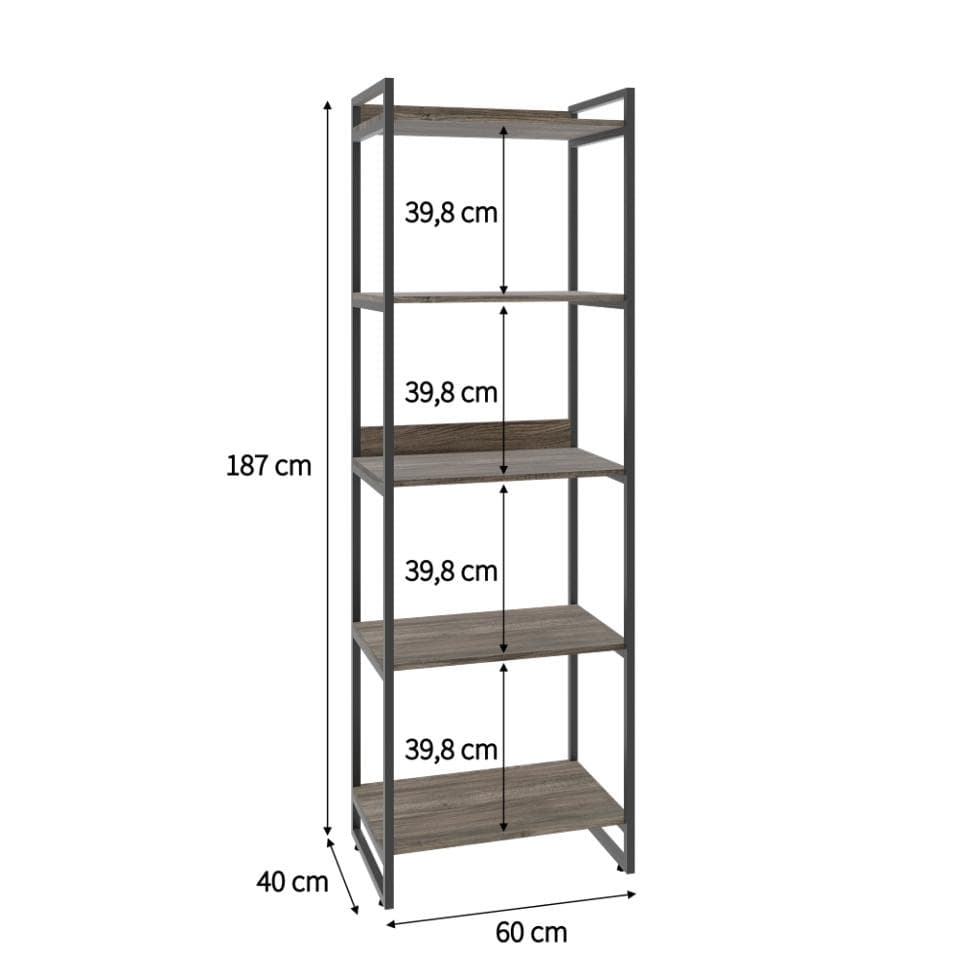 Estante Kuadra III Marrom Escuro 60 cm