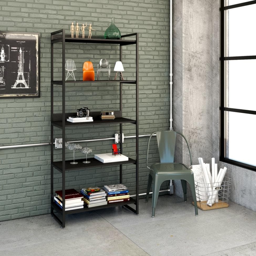 Estante Kuadra III Preta 80 cm
