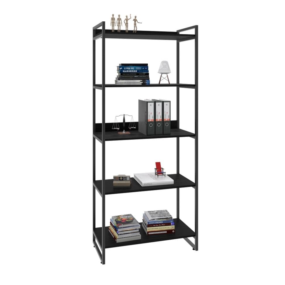 Estante Kuadra III Preta 80 cm