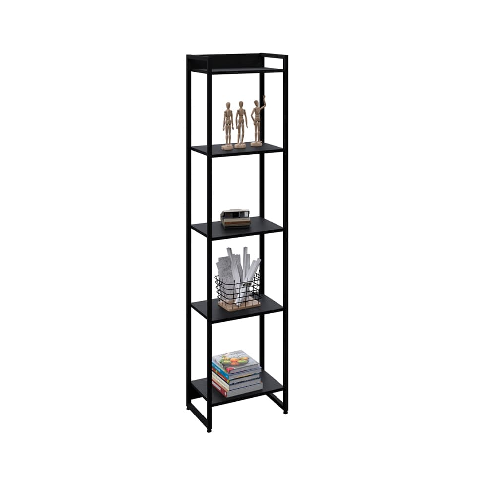 Estante Studio Ônix e Preta 187 cm
