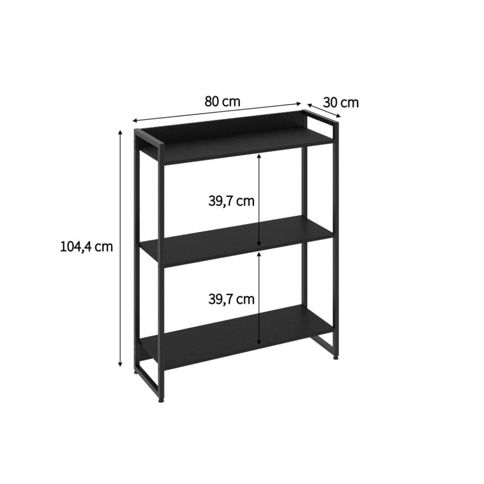 Estante Studio I Preta 80 cm