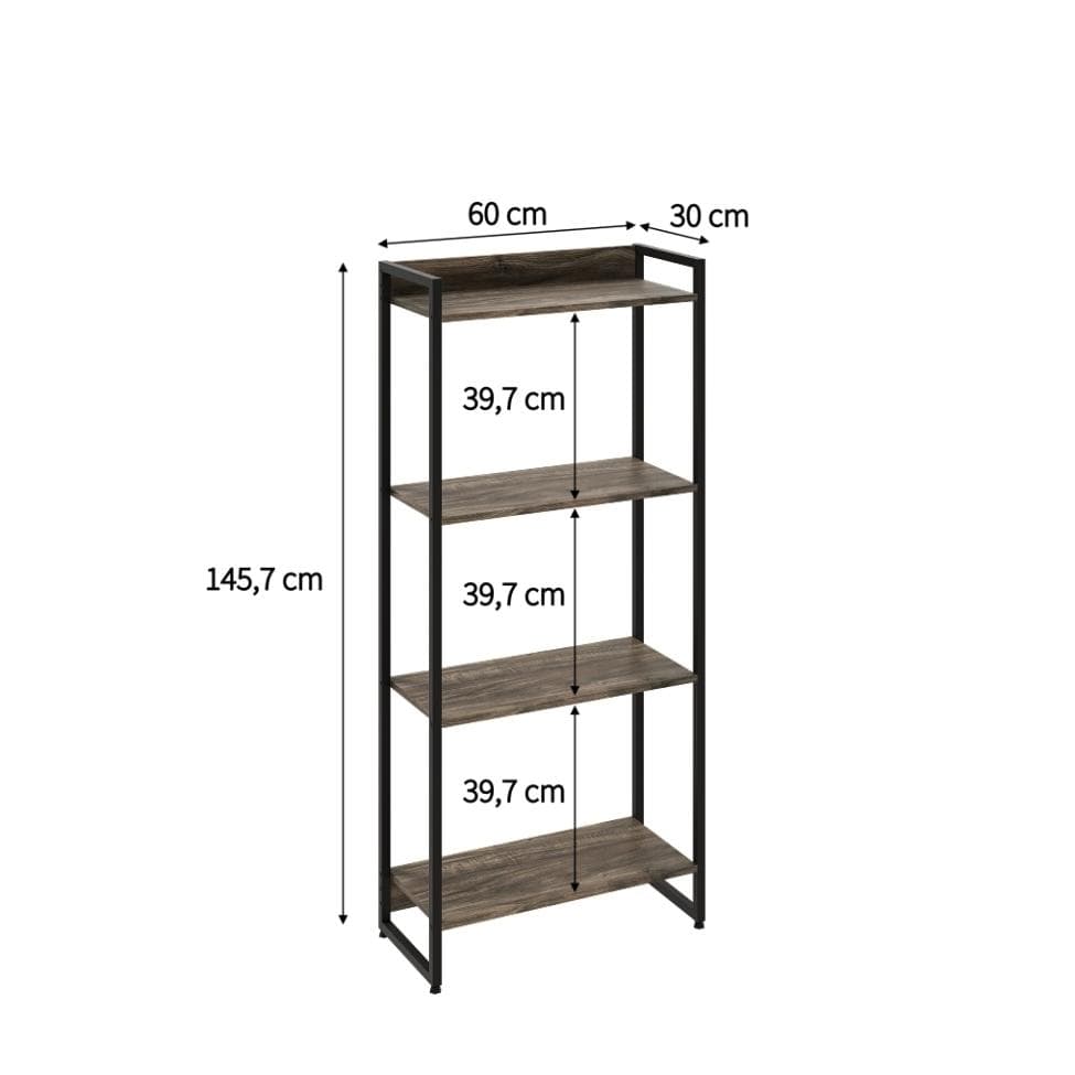 Estante Studio II Marrom Escuro 60 cm