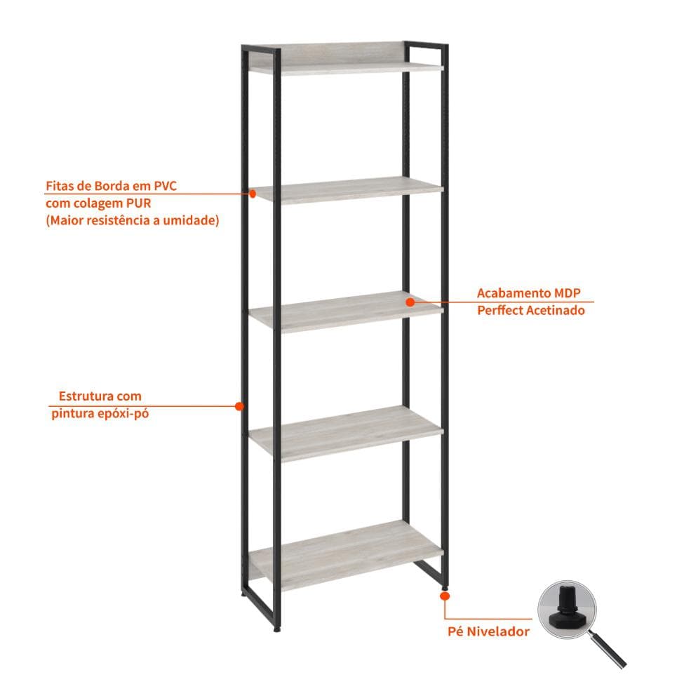 Estante Studio III Bege 60 cm