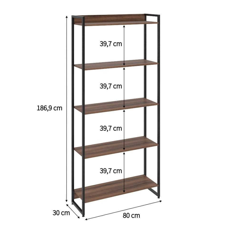 Estante Studio III Nogal 80 cm