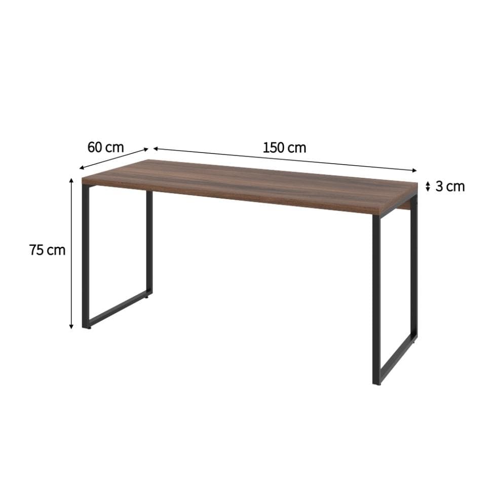Mesa de Escritório Kuadra I Nogal 150 cm