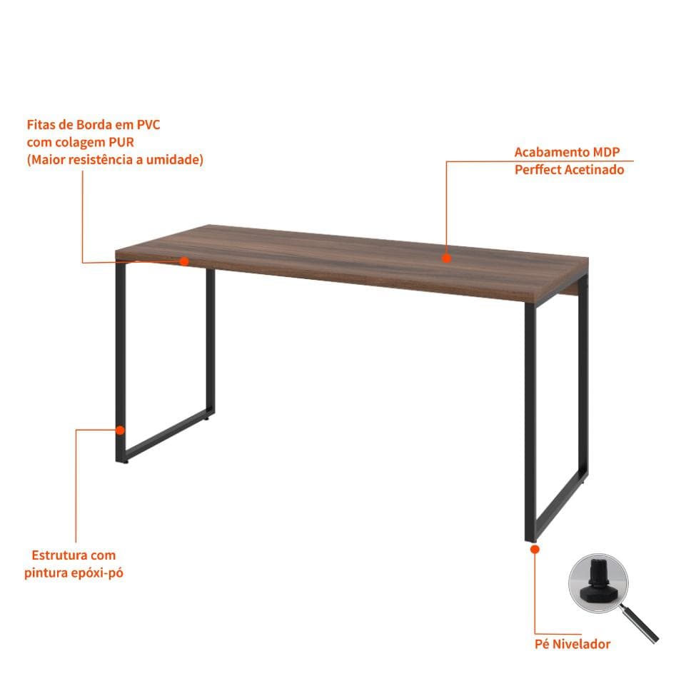 Mesa de Escritório Kuadra I Nogal 150 cm