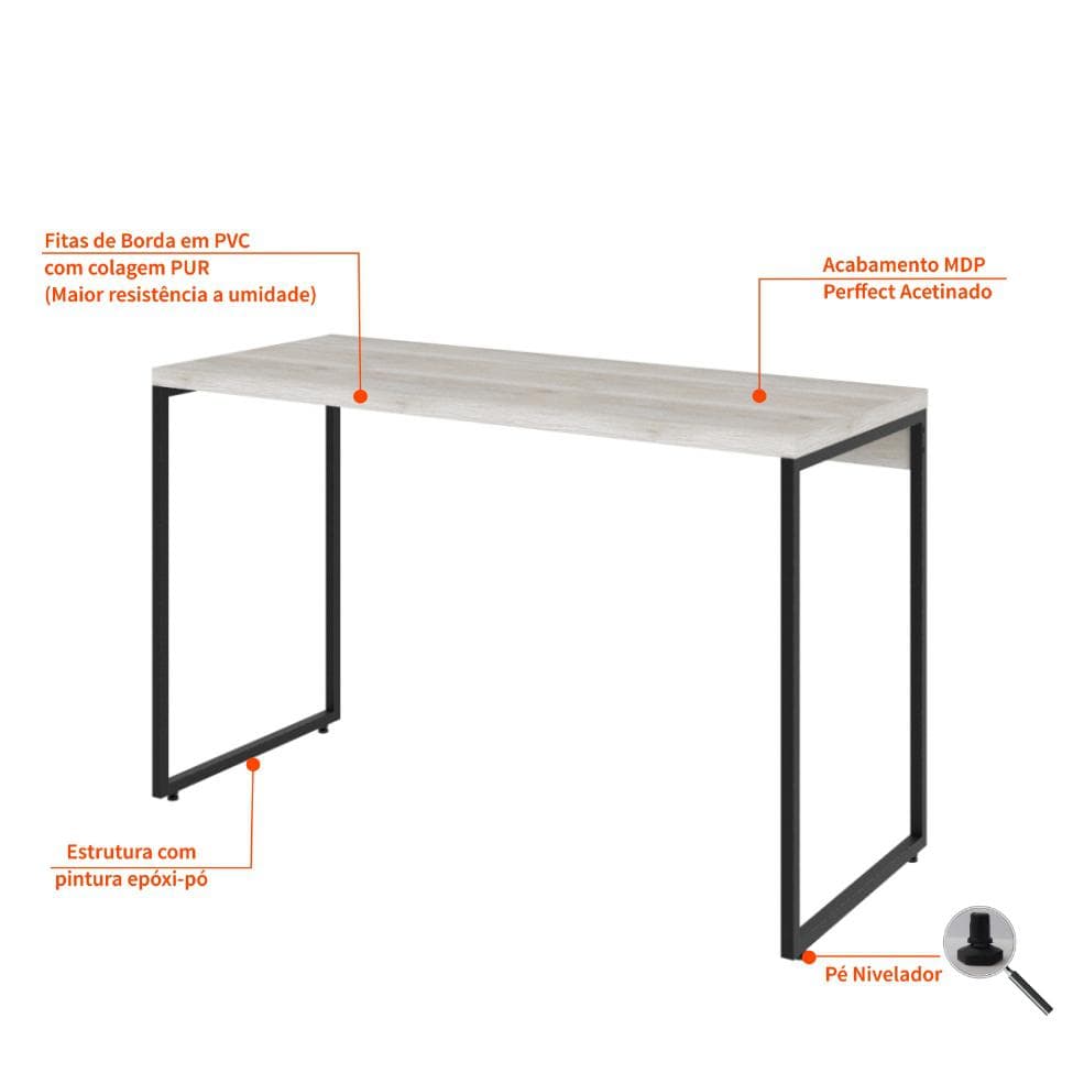 Mesa de Escritório Studio Bege 120 cm