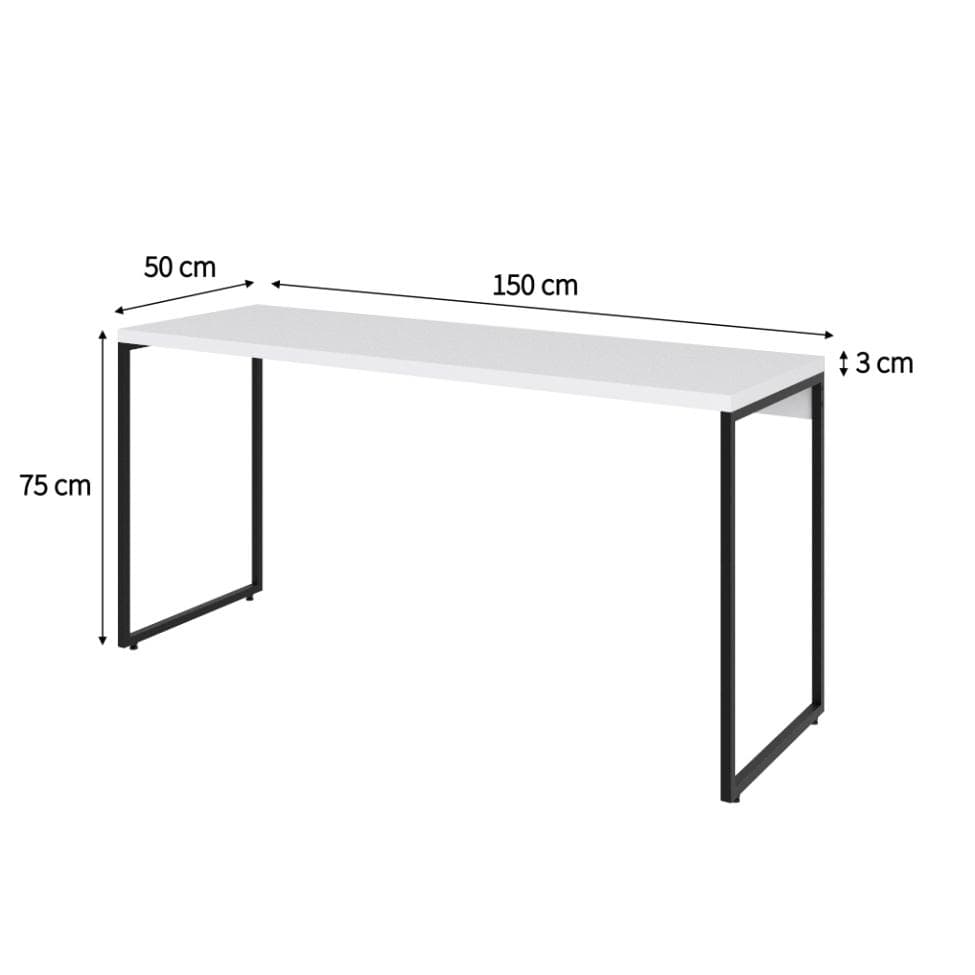 Mesa de Escritório Studio Branca 150 cm