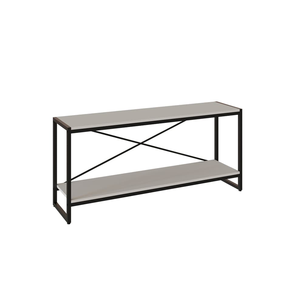 Rack Studio Branco e Preto 120 cm