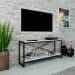 Rack Studio Snow e Preto 120 cm