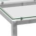 Mesa Lateral Cromada Aço Incolor