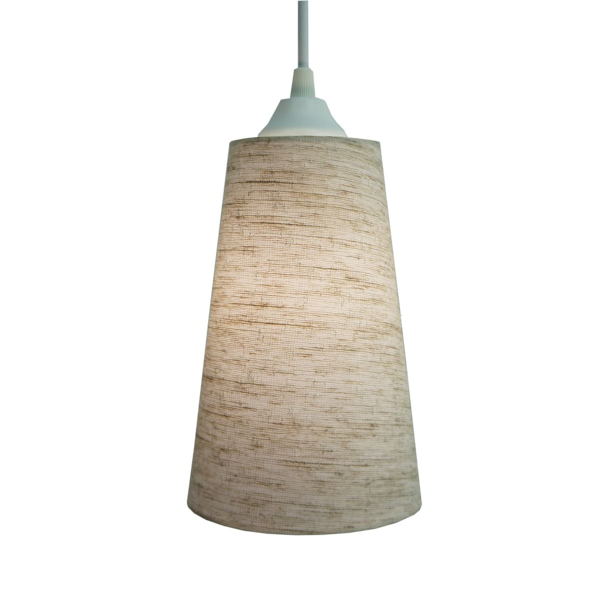 Luminária Pendente Tecido Linho Bege