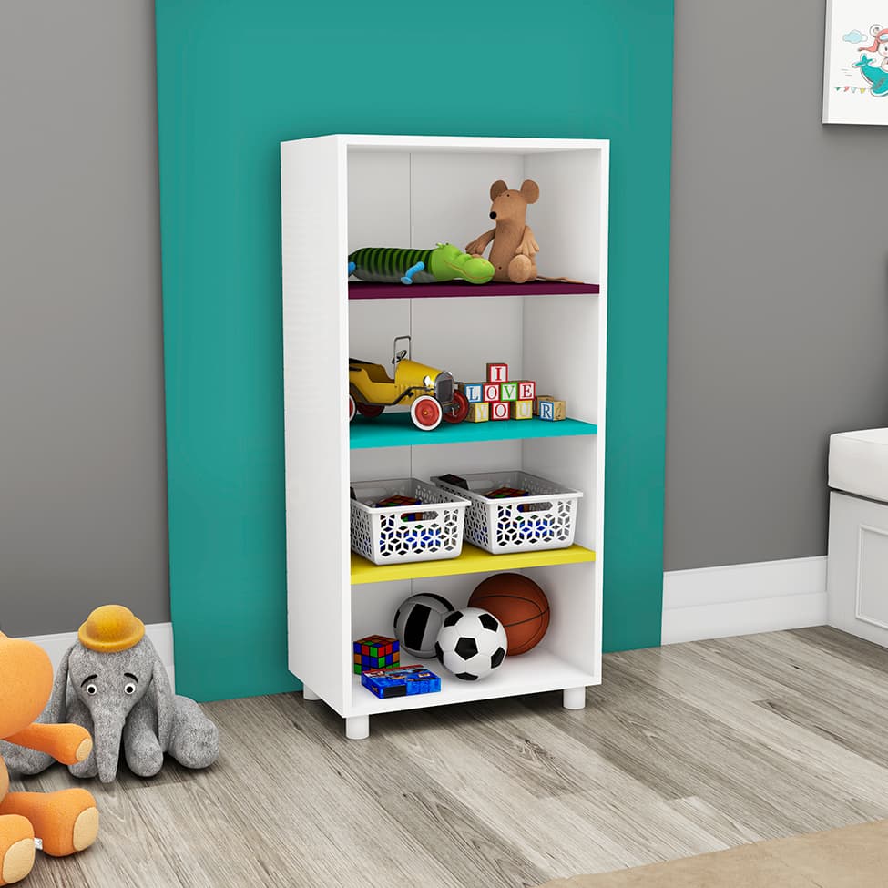 Estante Infantil Arco Íris Branca