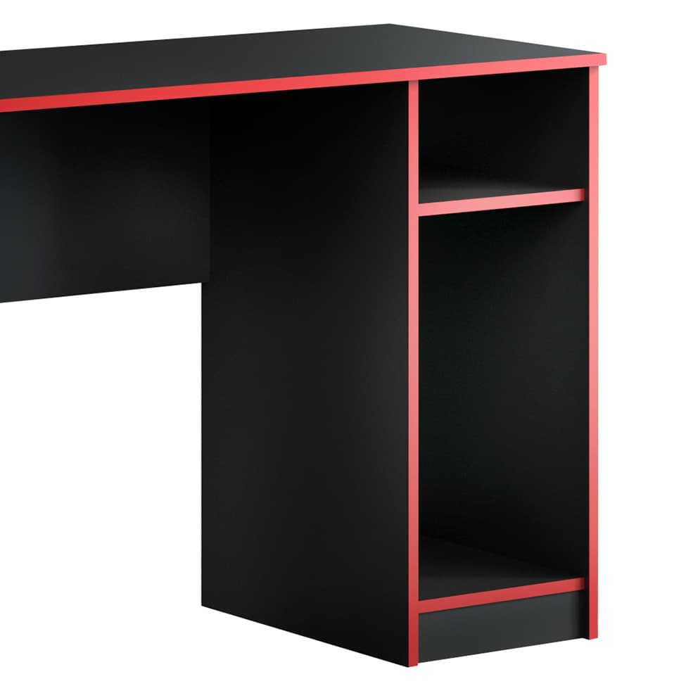 Mesa Gamer Motion Preta e Vermelha