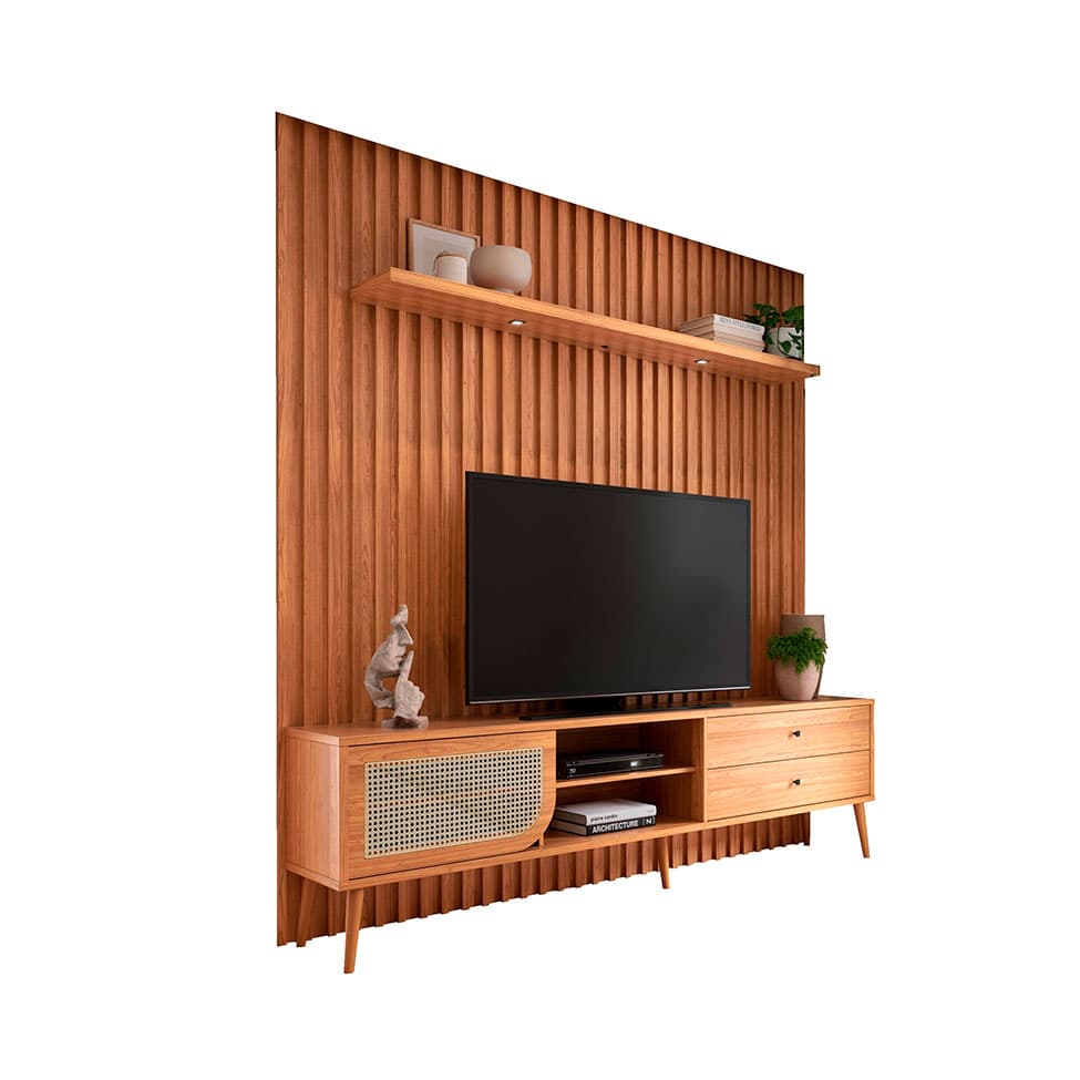 Painel com Rack Loren 1 PT 2 GV Freijo