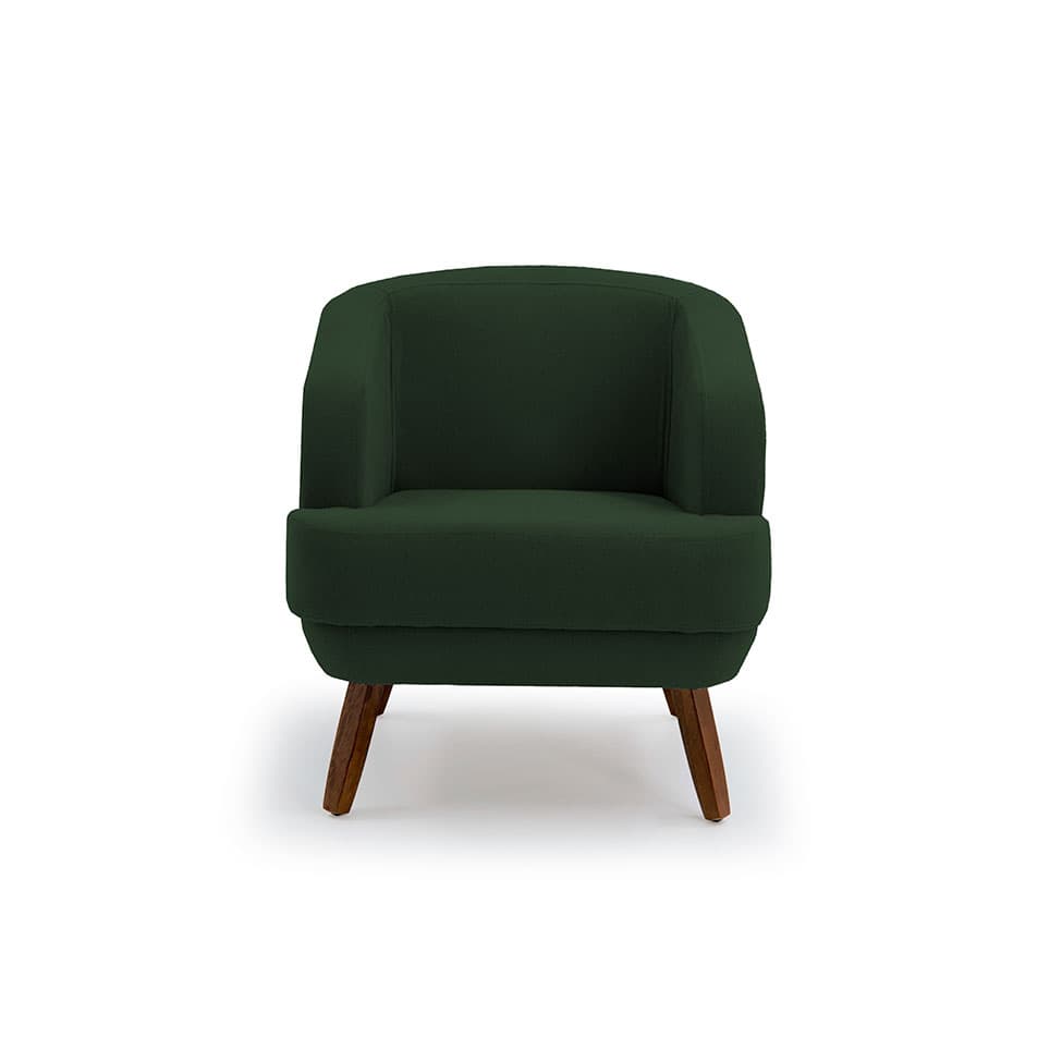 Poltrona Betania Algodão Verde Oliva