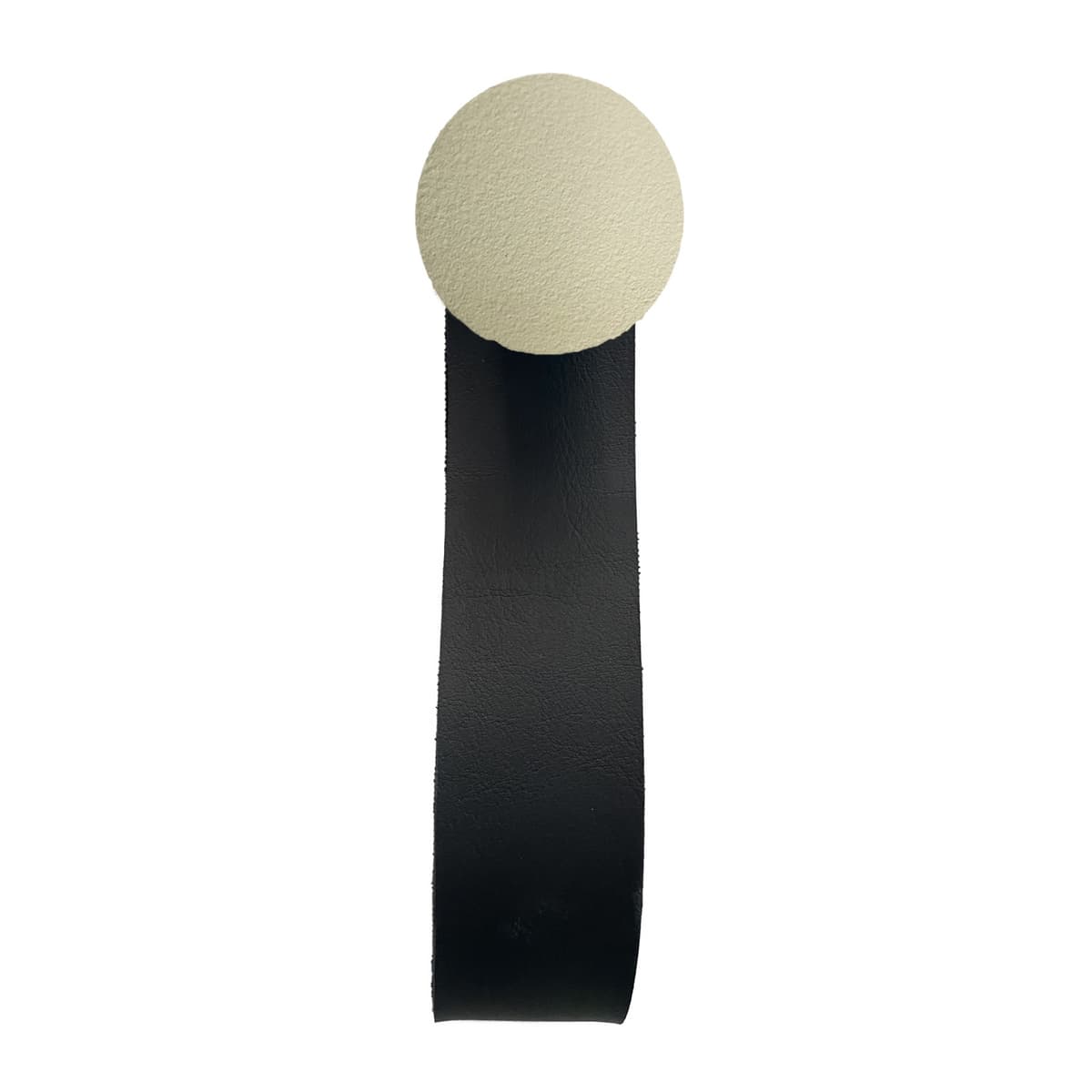 Gancho Branco Com Courino Preto 4 Cm