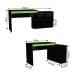 Mesa Gamer Hype Preta e Verde