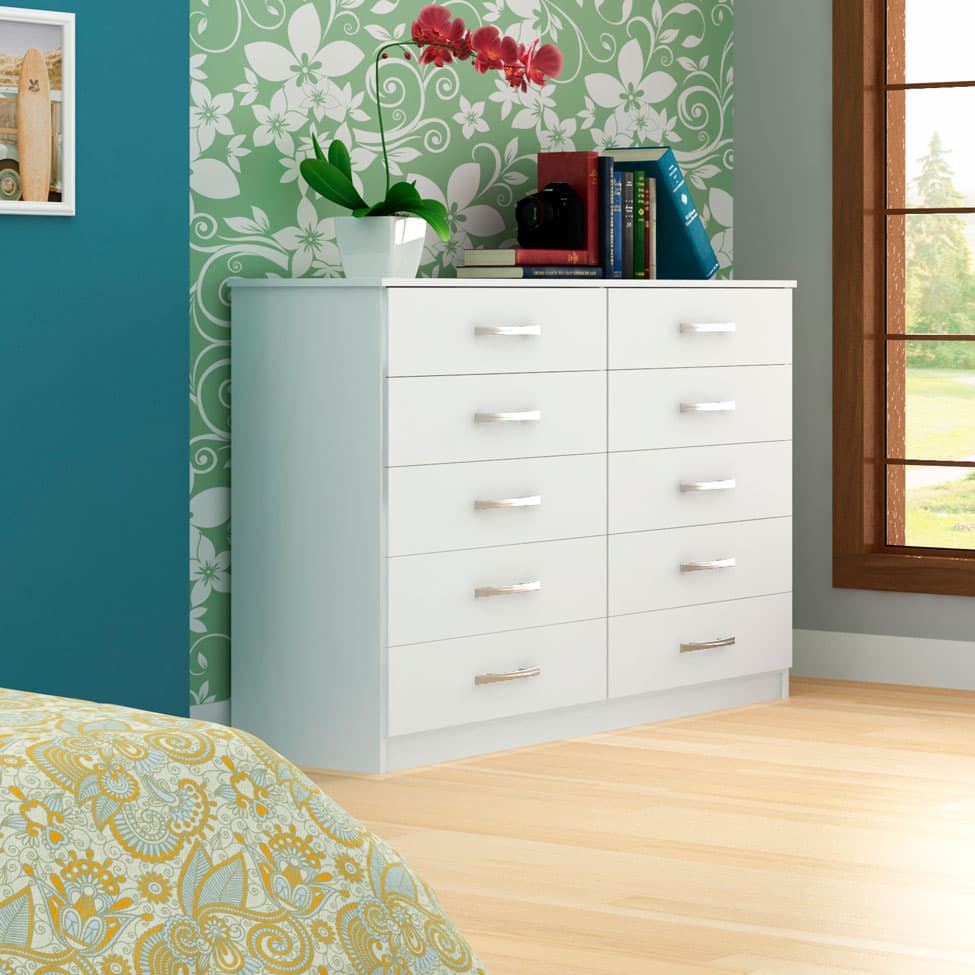 Cômoda Austin 10 Gavetas Branco