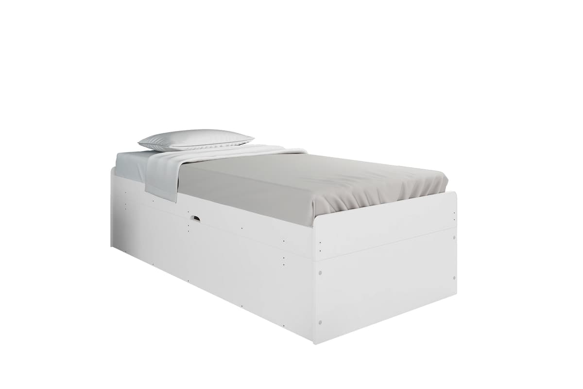 Cama Baú Solteiro Framar Camila Branco