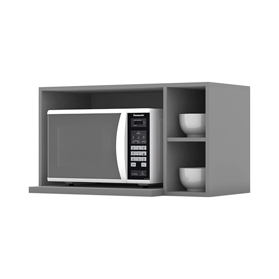 Nicho para Micro-ondas Ketlin Cinza