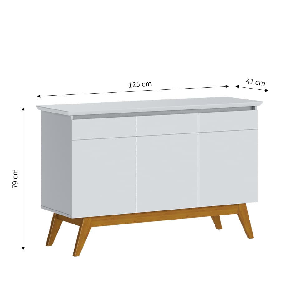 Buffet Classic 3 PT Branco