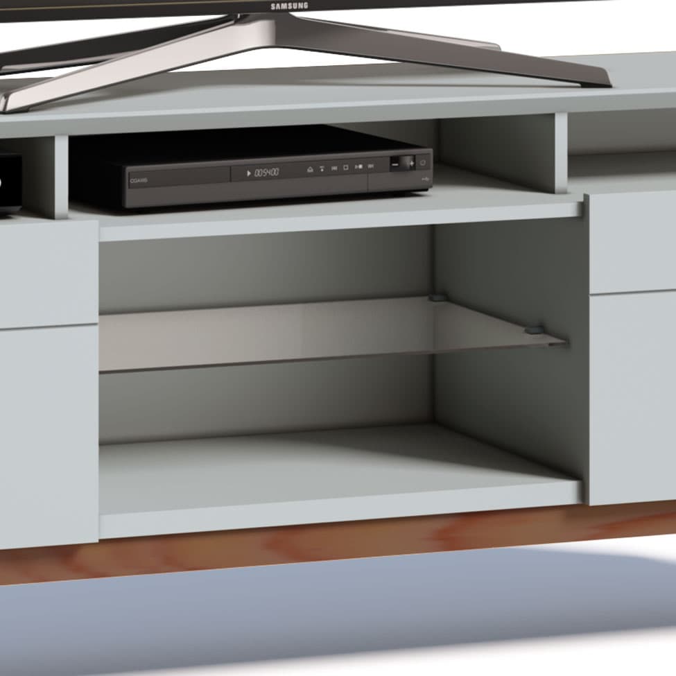 Rack Classic II 2 GV Branco Acetinado 180 cm