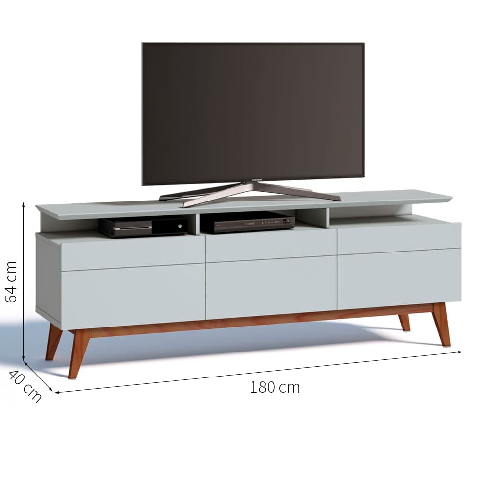 Rack Classic II 3 GV Branco Acetinado 180 cm