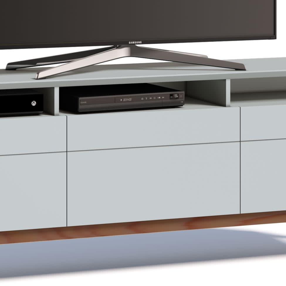 Rack Classic II 3 GV Branco Acetinado 180 cm